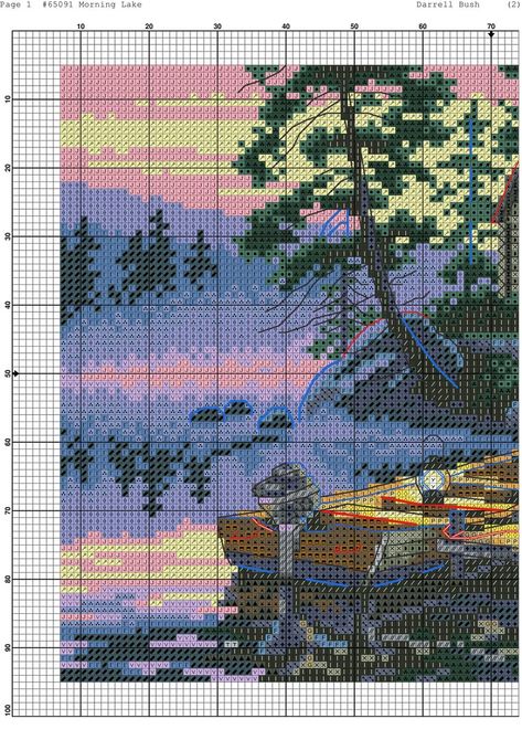 BELLISSIMO LAKE VIEW-cross stitch chart