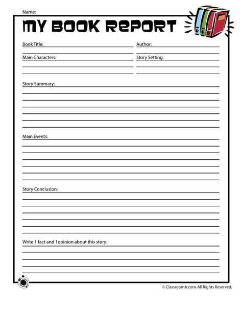 printable book report forms middle school books book book report templates