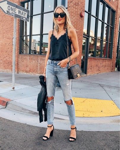 Ripped jeans outfit ideas