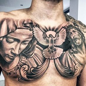 99 Lovely Men Chest Tattoo Ideas That Timeless All Time 15 Angel Chest Tattoo Design Ideas For Men In 2020 Chest Tattoo Men Neck Tattoo For Guys Chest Piece Tattoos