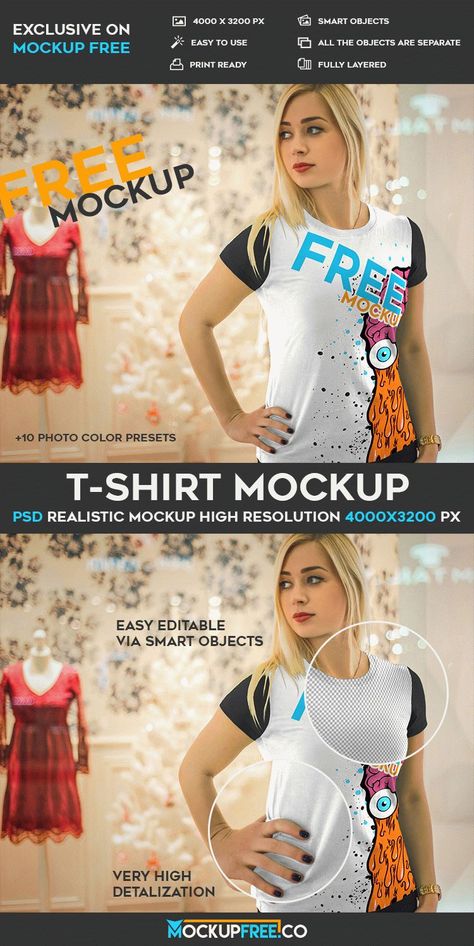 Download 26 Best FREE Photoshop PSD Clothing & Accessories Mockups images | Mockup, Free photoshop, Shirt ...