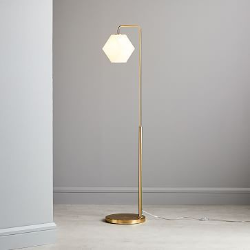 Sculptural Glass Faceted Floor Lamp Westelm Bedroomlamps Unique Lamps Bright Sculptural Glass Faceted Floor Lamp, Best Bright Floor Lamp