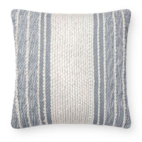 Joanna Gaines Jewel Square Throw Pillow Gray Stripe Square Throw Pillow
