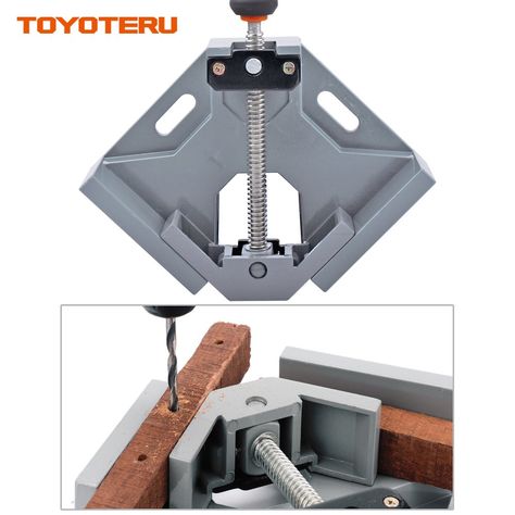 Single Handle with Gloves TOYOTERU 90 Degree Corner Clamp Adjustable Bench Vise Tool for Woodworking Welding Doweling Aquarium Cabinet Frame Water Tank