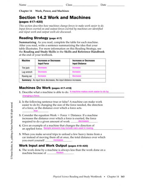 8 Pearson Education Physical Science Worksheet Answers Science