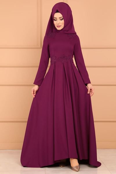 Modaselvim Bugune Ozel Gupuru Incili Pileli Abiye Msw8607 S Murdum Pakaian Pesta Baju Pengantin Pakaian
