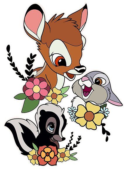 Disney Wallpaper, Disney, Disney Tattoos, Disney Art, Bambi Disney, Bambi Characters, Bambi Art, Bambi And Thumper, Bambi