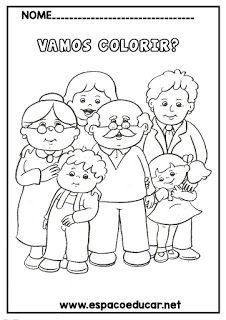 Desenho De Vovo Com Os Netos Para Colorir Pintar Imprimir Com