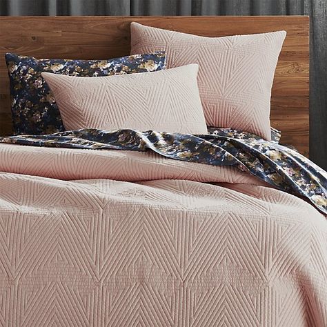 Triangle Pink Bedding In 2019 Modern Bedroom Ideas Modern Graphic Concentric Triangles Quilt A Fresh Texture On Soft Pink Cotton Comforting Mid Weight Cover Its Own Or Layer Duvet For Extra Warmth