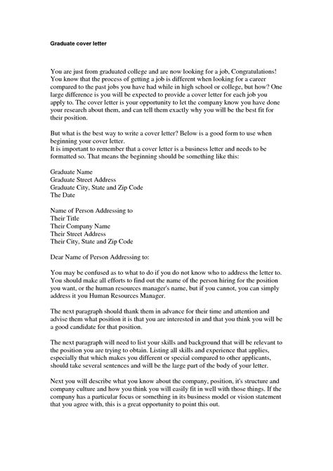 graduate school application cover letter