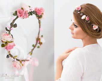 Mode Damen Blumen Stirnband Hochzeit Haarband Haarkranz Blume Krone Haarschmuck