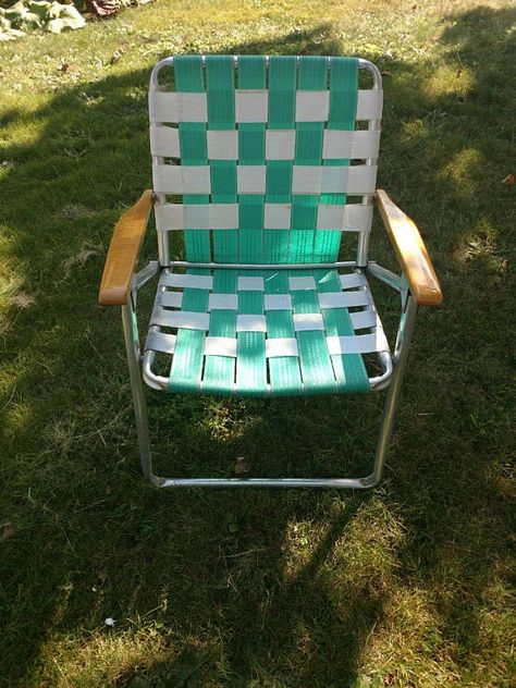 Mid Century Aluminum Folding Lawn Chair Wooden Handles Telescope Mid Century Aluminum Folding Lawn Chair