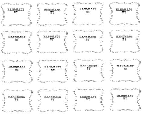 Free Handmade By Printable Labels | Crafty and Pretty Things | Printable labels, Custom rubber ...
