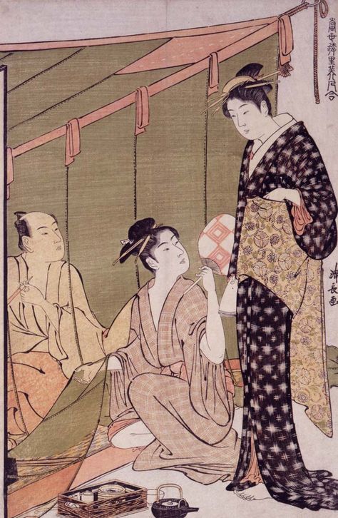 Utamaro Fine Art Print The Mosquito Net Japanese Art Print