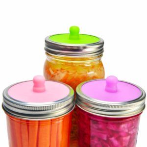 6 X Waterless Airlock Lids For Wide Mouth Mason Jars On Early