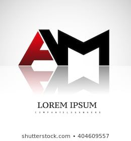 Am Company Linked Letter Logo Icon Red And Black Logo Images