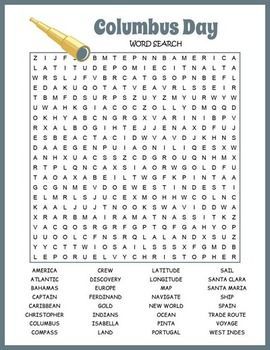 Free Columbus Day Activity For Kids Columbus Day Word Search Worksheet Nursing Home Activities Christopher Columbus Worksheets History Worksheets