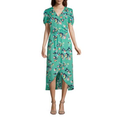 a.n.a Short Sleeve Empire Waist Dress Short Sleeve Empire Waist Pleated
