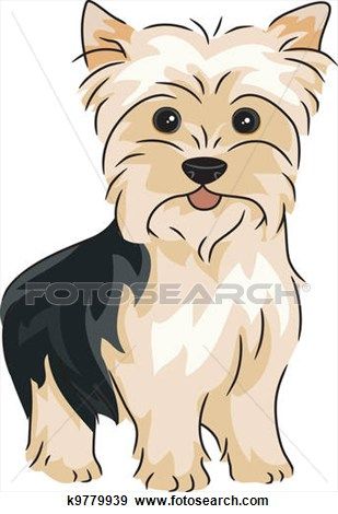 Yorkshire Terrier Clip Art | Yorkie painting, Dog art, Yorkie terrier