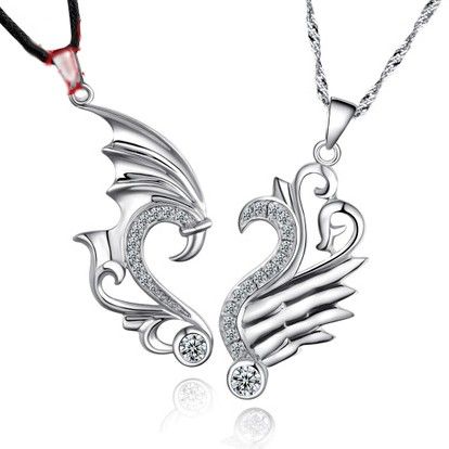 Dragon and phoenix couple necklace store