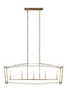 Feiss Thayer 5 Light Linear Chandelier Feiss Thayer 5 Light Linear Chandelier