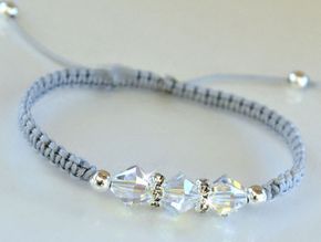 Pulsera Cristal De Swarovski Pulseras Simples Pulseras De Cristal Pulseras De Joyería