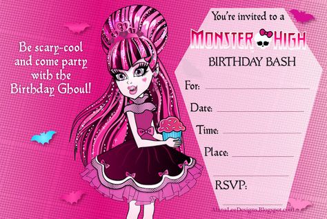 Pinterest image about Free Printable Monster High Invitations called Pinterest
