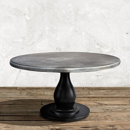 Zinc Alloy Table Top With Trieste Base Furniture Dining Round Round Table, 60 Round Table Top