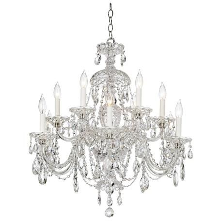 Ivory White Crystal Chandelier Crystals Pearls 8 Light Ivory White Crystal Chandelier Crystals Pearls 8 Light
