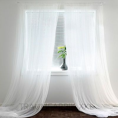 IKEA 2 Gardinenschals Gardinenschal Vorhang Schlaufenschal Gardine weiß 280x300