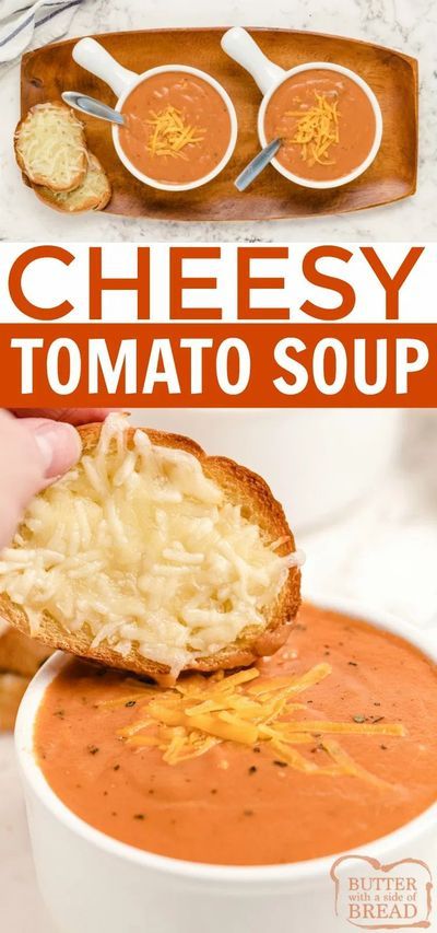 Easy Tomato Soup With Grilled Cheese Easy Tomato Soup Recipe Tomato Soup Easy Tomato Soup Recipes