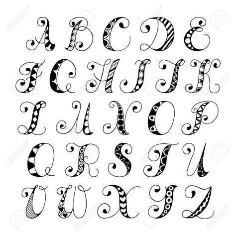 afbeeldingsresultaat voor sierletters alfabet voorbeelden | paper