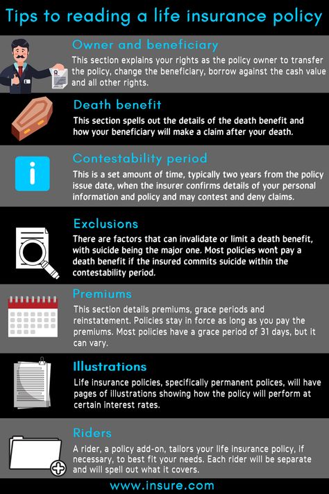 How To Read Your Life Insurance Policy Life Insurance Policy