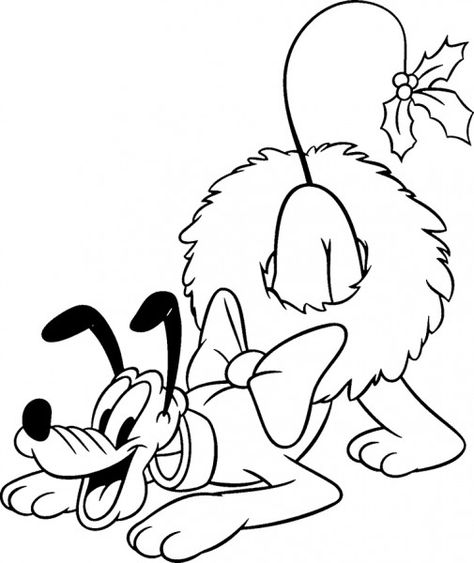Dibujos Pluto Navidad Dibujos Para Colorear Disney Dibujos De