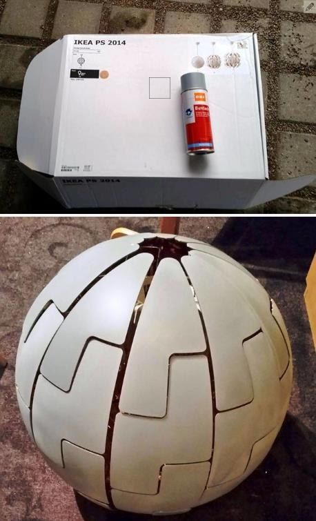 Wie man eine IKEA Lampe cool bemaltHänge den Todesstern in Wie man eine IKEA Lampe cool bemaltHänge den Todesstern in