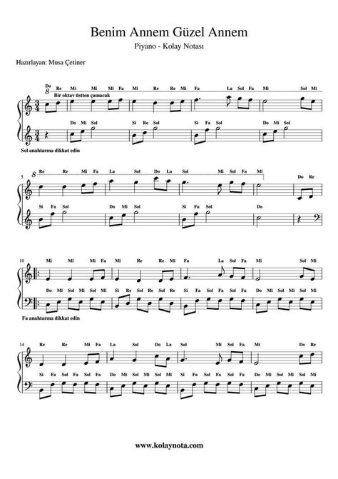 Benim Annem Guzel Annem Piyano Kolay Notasi Kolaynota Com Nota Arsivi Pi Yano Piyano Muzigi Muzik Calisma Kagitlari Benim Annem Guzel Annem Piyano Kolay Notasi Kolaynota Com Nota Arsivi Pi Yano Piyano Muzigi Muzik Calisma Kagitlari