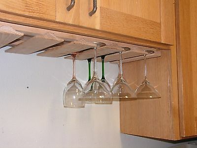 Wine Glass Racks Stemware Holder Kitchen Bar Oak Wood New In 2021 Rack Cabinets Wine Glass Racks Stemware Holder, Under Cabinet Wine Glass Holder Wood