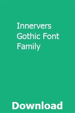 Innervers Gothic Font Family Download Repair Manuals Owners Manuals Manual