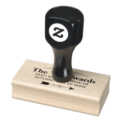 Arrow Address Personalised Rubber Stamp
