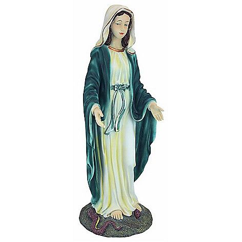 Resina 9x3,5x29 cm Design Toscano Sacra Vergine Maria Statua in marmo Resina 9x3,5x29 cm Design Toscano Sacra Vergine Maria Statua in marmo