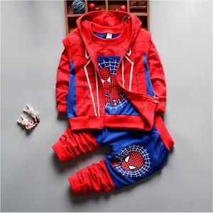 Botezai Baby Boys Girls Cartoon Spiderman Children Clothing Set Autumn Child Kids Sports Suit Boy Clothes 3pcs Inf Kids Outfits Stylish Kids Outfits Kids Coats