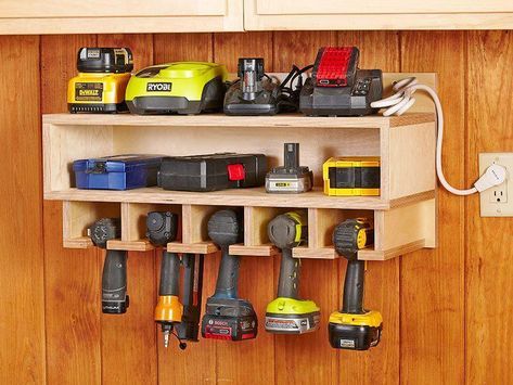 Cordless Tool Station Woodworking Plan Storage Diy Garage Power Cordless Tool Station Woodworking Plan, Garden Tool Hangers Toolstation