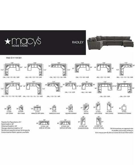 Radley 4 Piece Fabric Chaise Sectional Sofa Created For Macy S - Radley 5 Piece Sectional Sofa Radley 4 Piece Fabric Chaise Sectional Sofa Created For Macy S - Radley 5 Piece Sectional Sofa
