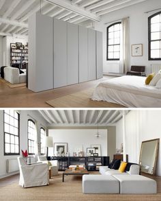 Como Construir Un Loft Economico Buscar Con Google Mueble Divisor De Ambientes Divisores De Espacio Divisor De Ambiente