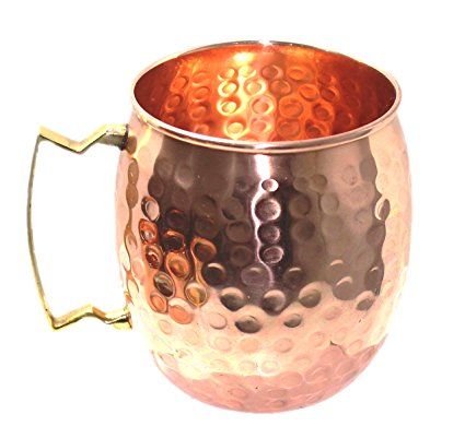 STREET CRAFT 100/% Authentic Solid Pure Copper Old Fashion Smooth Moscow Mule Mug Copper Moscow Mule Mugs Copper Handle.