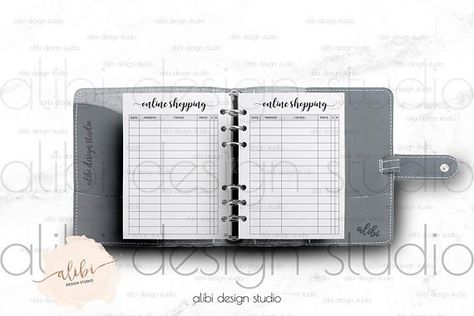 personal wide online shopping tracker personal wide planner order