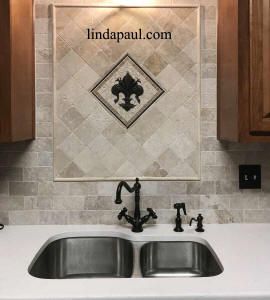 Kitchen Backsplash Small Medallions Fleur De Lis Flower Grapes Kitchen Backsplash Kitchen Tiles Backsplash Accent Tile