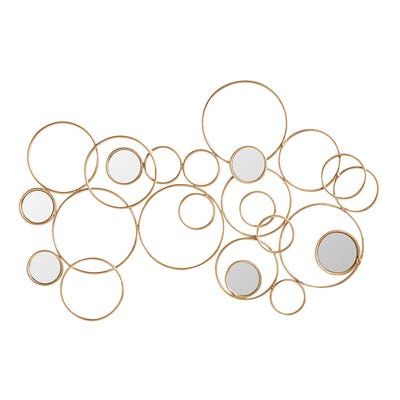 Golden Circles Mirrors Wall Decor Mirror Circle Mirrors Wall Decor Mirror, Golden Circles Mirrors Wall Decor