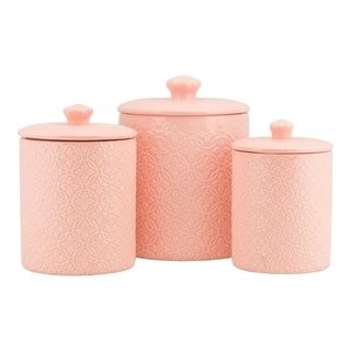 Regal Bird Canister Pink Thedecorkart In 2020 Ceramic Canister Set Ceramic Canisters Canisters