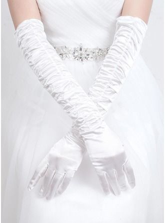 Guantes De Fiesta De Opera Elegante Vintage Saten Largo Ve Guantes De Fiesta De Opera Elegante Vintage Saten Largo Ve